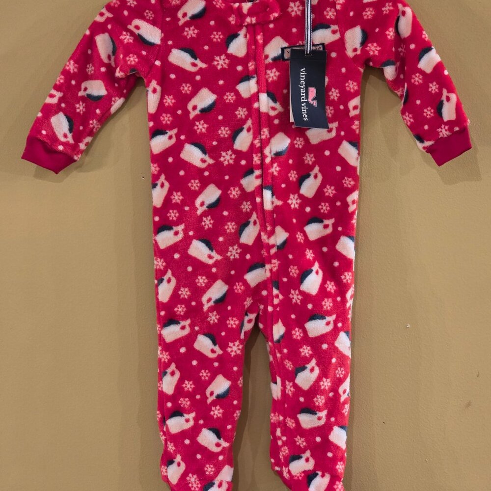Vineyard Vines Holiday One-Piece Footie Pajamas for Baby - NWT 6-12 months - Picture 2 of 5
